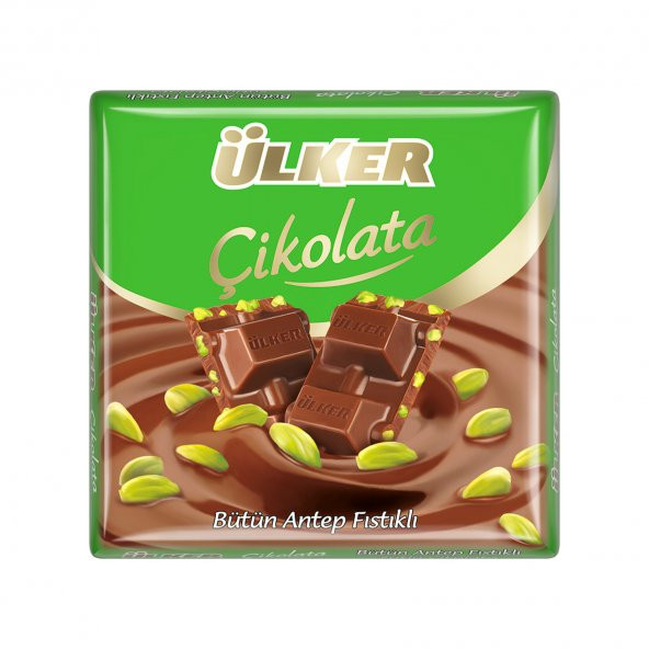 ÜLKER ÇİKOLATA BÜTÜN ANTEP FISTIKLI KARE 65 G