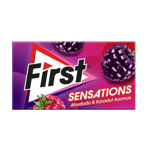 First Sensations Ahududu & Karadut Aromalı Şekersiz Tatlandırıcılı Sakız 3'lü Paket - 2