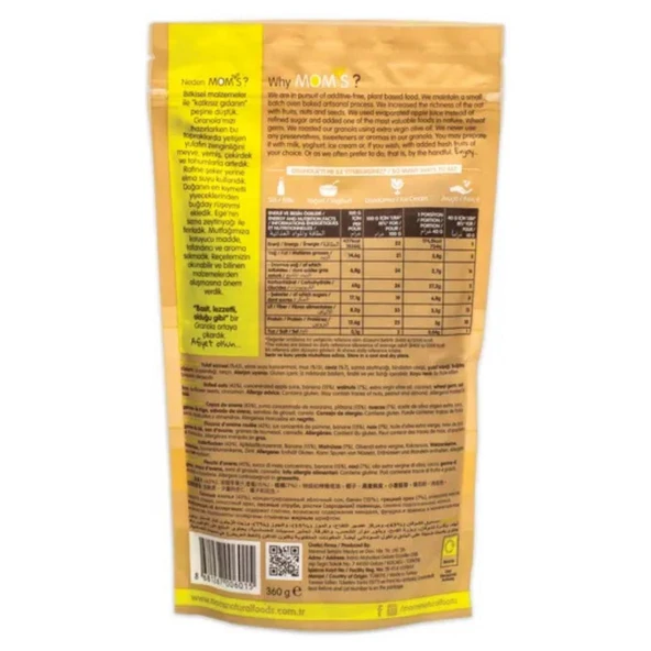 Mom's Natural Foods Muz+Ceviz 360 g e - Resim 3