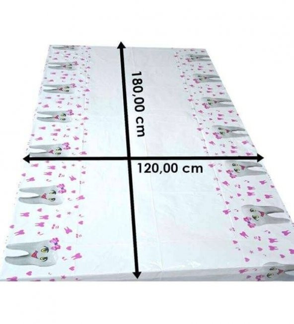 Diş Buğdayı Masa Örtüsü, 180 cm x 120 cm, Pembe - 2