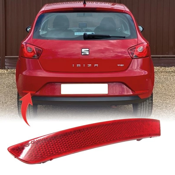 6J4945105C SEAT IBIZA 4 (6J5, 6P1) 12-17 REFLEKTOR ARKA SOL İTHAL