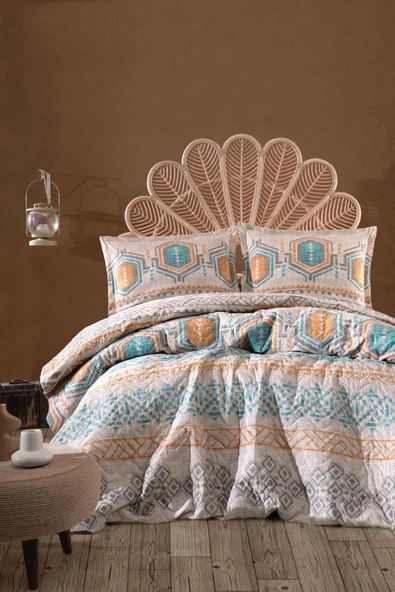 Clasy %100 Pamuk Tek Kişilik Dört Mevsim Set Arnetti V1 Bej