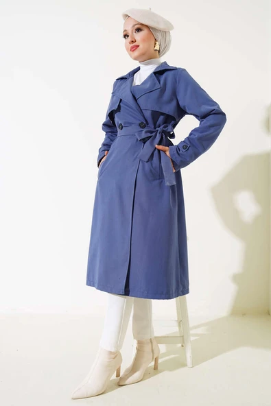 Kuşaklı Araboy Trenç İndigo - Resim 2