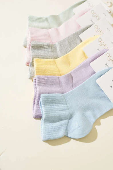 Bayan 12li Sport Lastikli Kısa Konç Çorap Asorti 3 - Resim 2