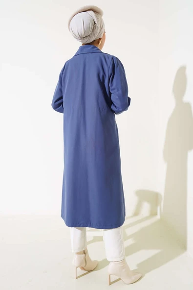 Kuşaklı Araboy Trenç İndigo - Resim 3