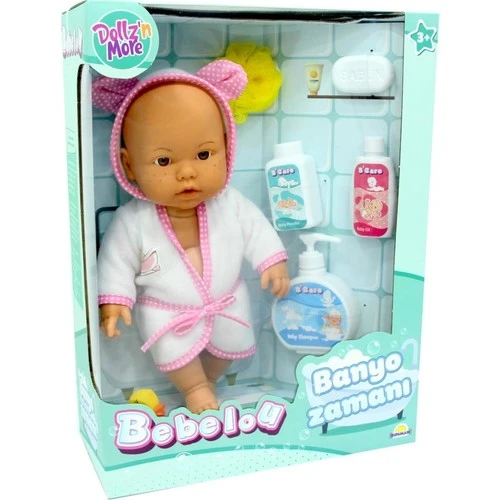 Bebelou Banyo Zamanı 35cm Konuşan Bebek 23877 Pembe - Resim 2