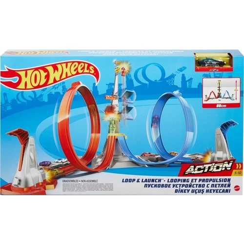 Hot Wheels Loop Launcher Dikey Uçuş Heyecanı Pist Seti GRW39 - Resim 8