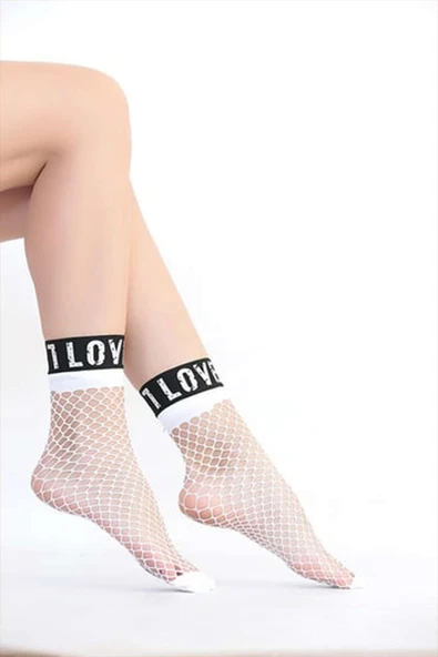 Daymod Love File Soket Çorap 10 Beyaz - 2