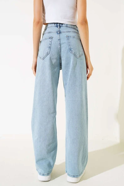 Yüksek Bel Baggy Pantolon Kar Açık - Resim 3