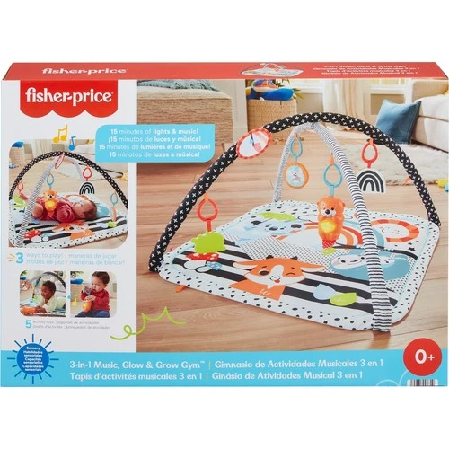 Fisher Price Neşeli Hayvanlar 3'ü 1 Arada Jimnastik Merkezi HBP41 - Resim 6