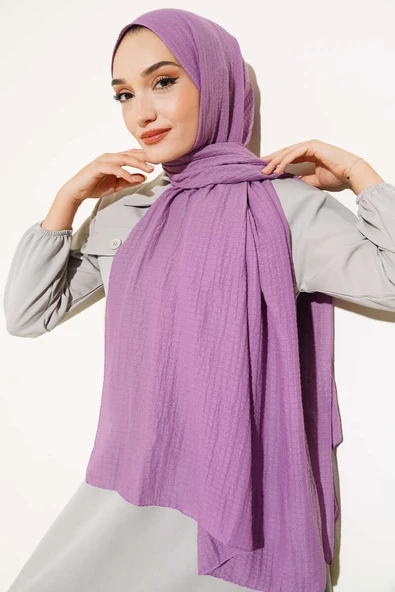 Carre Cotton Şal Menekşe - Resim 2