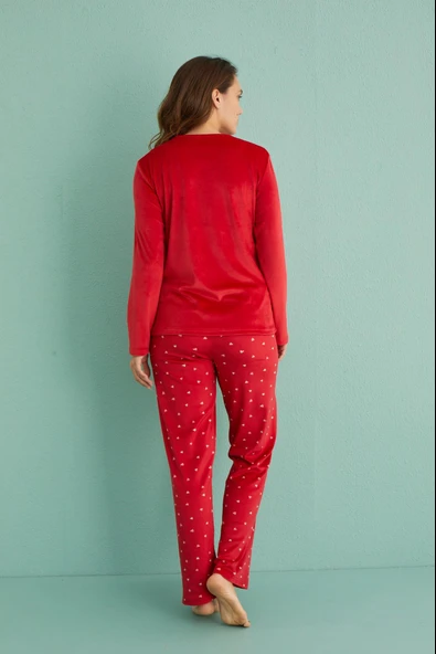 Gd Goldoremi 13309-3 Kadın Stronger Kadife Uzun Pijama Takım - Resim 9