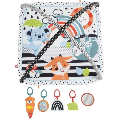 Fisher Price Neşeli Hayvanlar 3'ü 1 Arada Jimnastik Merkezi HBP41 - Resim 8