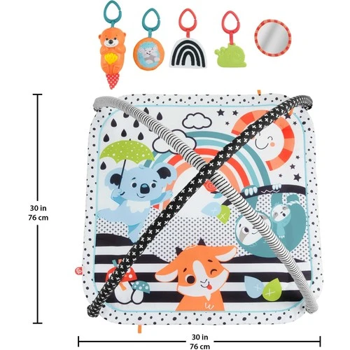 Fisher Price Neşeli Hayvanlar 3'ü 1 Arada Jimnastik Merkezi HBP41 - Resim 5