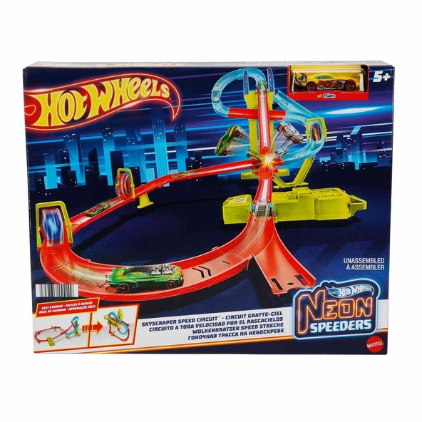 Hot Wheels Neon Yarışlar Çoklu Yarış Heyecanı Pist Seti HPC07 ürün görseli 1