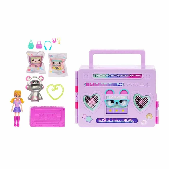 Polly Pocket Disko Dansı Eğlenceli Kıyafetler Oyun Seti HRD65 - Resim 3