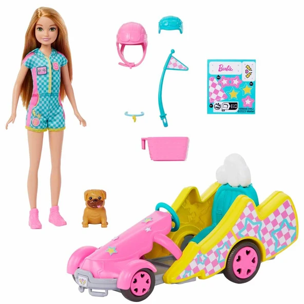 Barbie Stacie ve Go Kart Arabası HRM08 - Resim 2