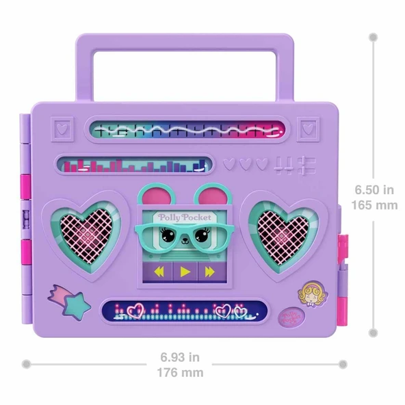 Polly Pocket Disko Dansı Eğlenceli Kıyafetler Oyun Seti HRD65 - Resim 2