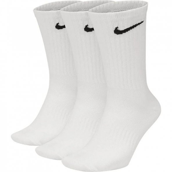 Nike Everyday Cushioned Erkek Beyaz 3Lü Çorap SX7676-100