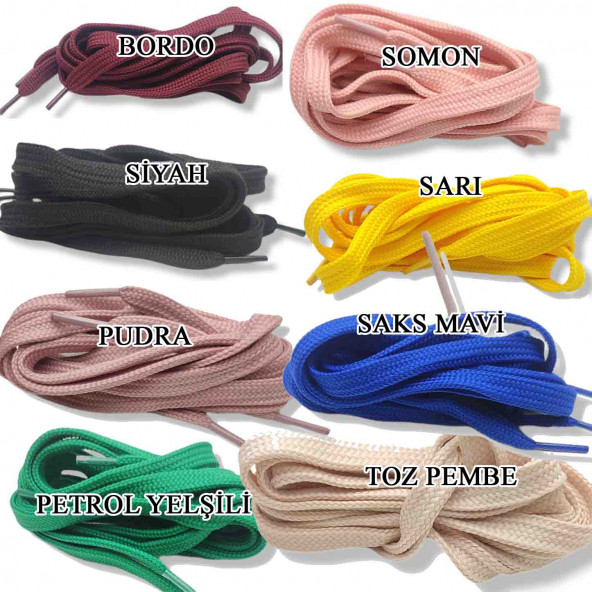 Spor Ayakkabı Bağcığı 120 cm 1 Çift - 4