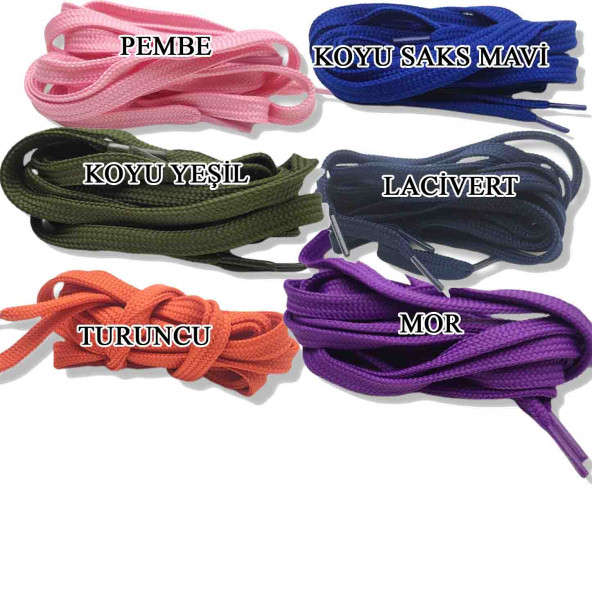 Spor Ayakkabı Bağcığı 120 cm 1 Çift - 5