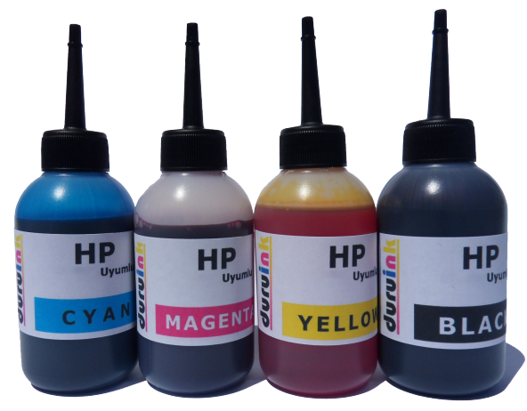 HP Photosmart D7463 UYUMLU 4X100ML DURUINK VIVERA MÜREKKEP SETİ 4 RENK - Resim 2