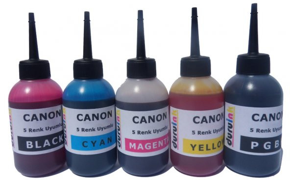 CANON Pixma iP5100 UYUMLU 5X100ML DURUINK MÜREKKEP SETİ 5 RENK - Resim 2