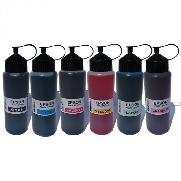 EPSON L1800 L1850 L850 6X500ML MUADİL MÜREKKEP SETİ DURUINK 6 RENK DOLUM - 2