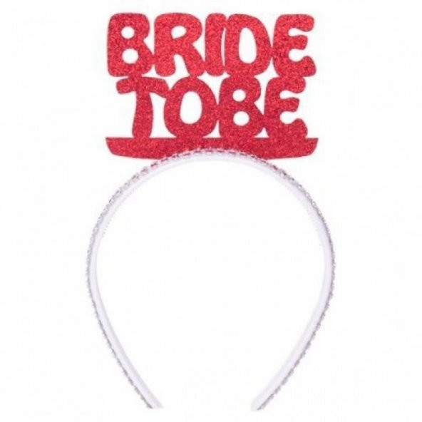 Kırmızı Bride To Be Yazılı Taç, Evadan Bekarlığa Veda Partisi için Taç
