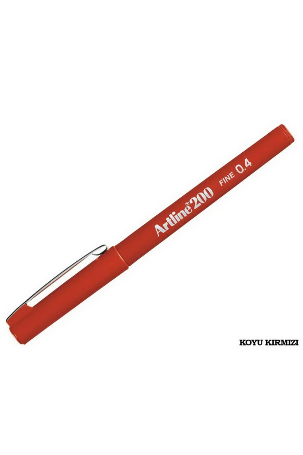 Artline İnce Uçlu (0.4 mm) Yazı Ve Çizim Kalemi Koyu Kırmızı - 1