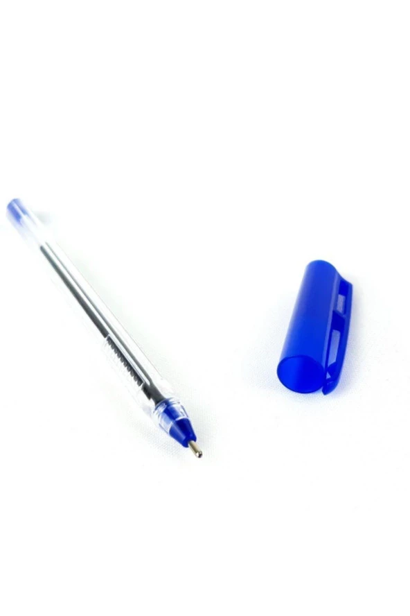 Pensan Tükenmez Kalem Üçgen Gövdeli Şeffaf Mavi 50 Lİ 2021 - Resim 2