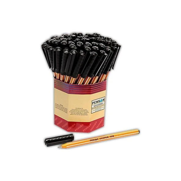 Pensan Tükenmez Kalem Office Pen Siyah 60'Lı