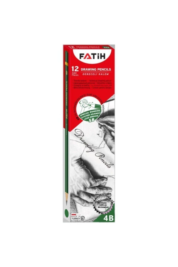 Fatih Kurşun Kalem Dereceli 4B 12'Li