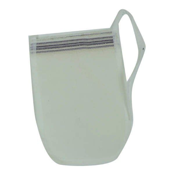 İpek Sırt ve Vücut Kesesi Beyaz 17x25 ürün görseli 1