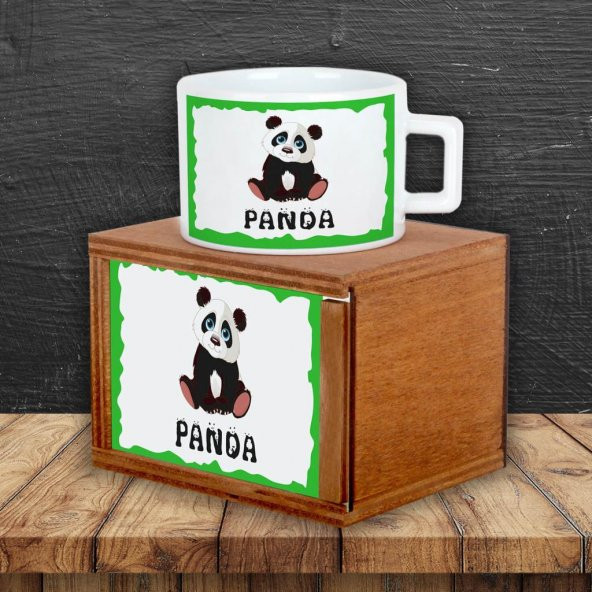 Sevimli Panda Beyaz Işıklı Masa Lambası Biblo Masum Panda Kutulu Kupa Panda Puf Yastık Set - 4