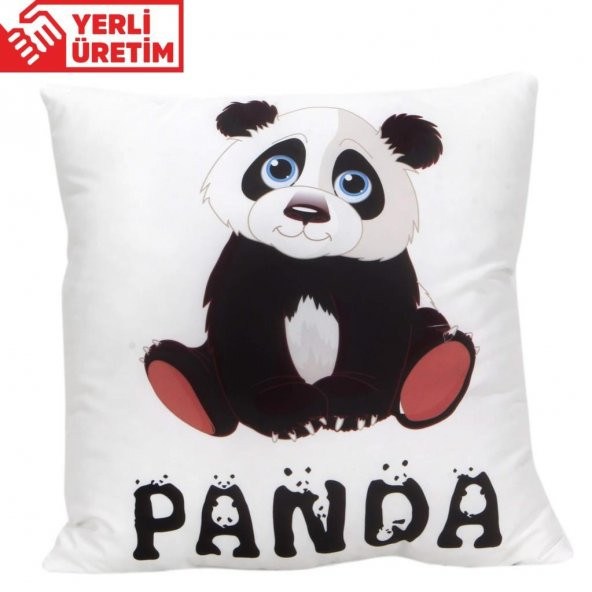 Evini Özleyen Sevimli Panda Sarı Masa Gece Lambası Işıklı Biblo Panda Puf Yastık Hediye Seti - 3