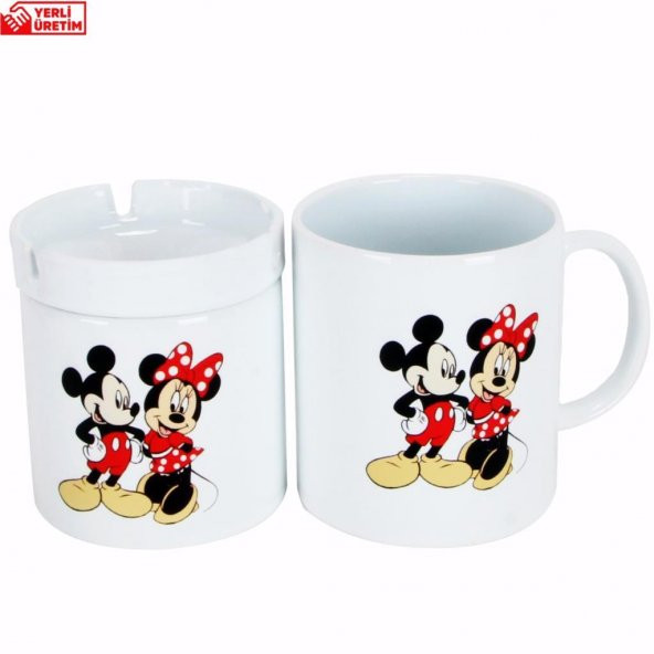 Mickey Mouse Minnie Mouse   Kupa Mickey Minnie Küllük Hediye Seti