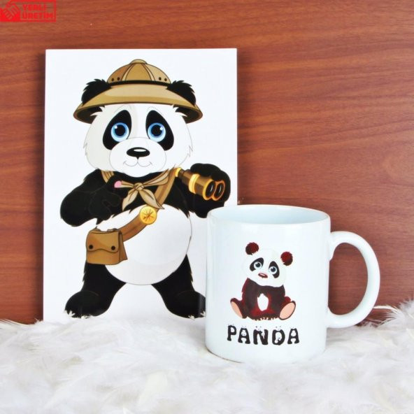 Panda Günlük Hatıra Defteri Masum Panda Kupa Hediye Seti