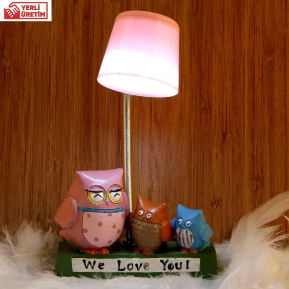 Best Frends Baykuşlar Hediye Seti Baykuş Kupa Aile Baykuş Işıklı Biblo - 3