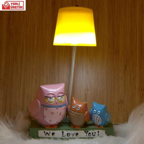 Best Frends Baykuşlar Hediye Seti Baykuş Kupa Aile Baykuş Işıklı Biblo - 3
