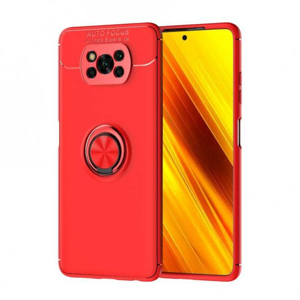 Xiaomi Poco X3 Kılıf Stantlı Yüzüklü Halkalı Manyetik Kılıf - 9