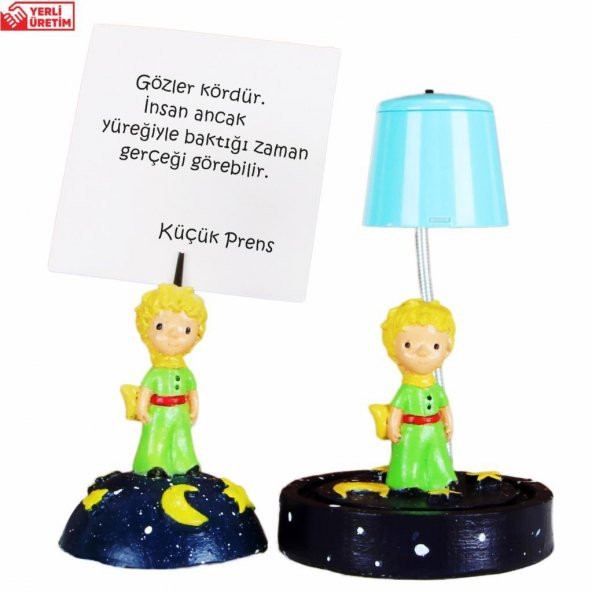 Küçük Prens Biblo Notluk Küçük Prens Işıklı Masa Gece Lambası Biblo Hediye Seti