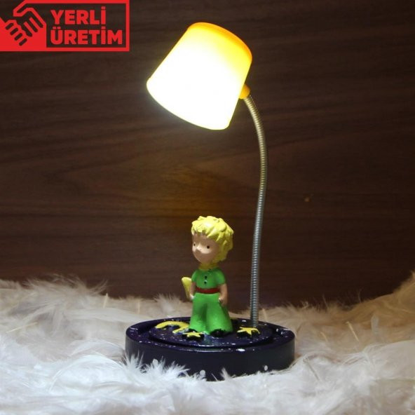 Küçük Prens Biblo Notluk Küçük Prens Işıklı Masa Gece Lambası Biblo Hediye Seti - 3
