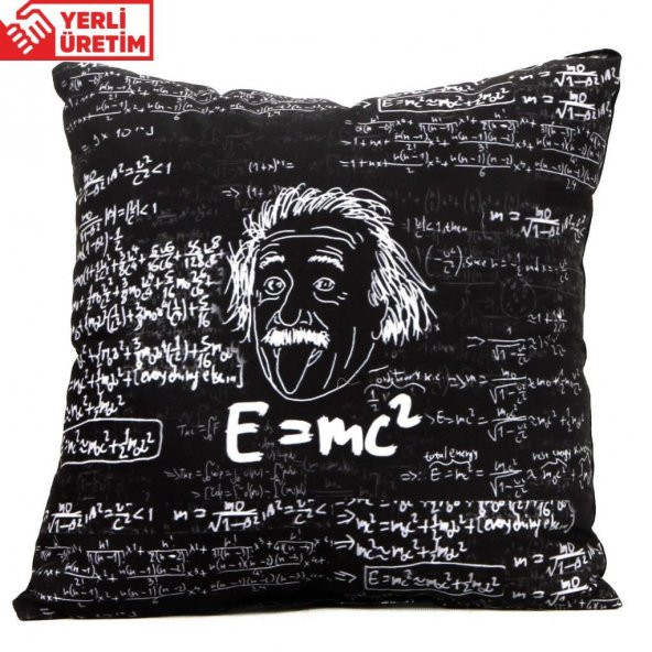 Einstein Puf Yastık Einstein Ahşap Kutulu Kupa Hediye Seti - 3