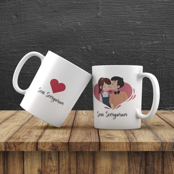 Sevimli Lila Ayıcık 25 Cm Peluş Oyuncak Seni Seviyorum Kupa Sevgiliye Hediye Seti - 2