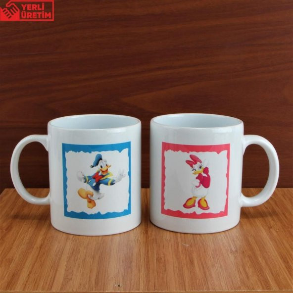 Donald Duck Ve Daisy Duck   İkili Kupa Hediye Seti - 1