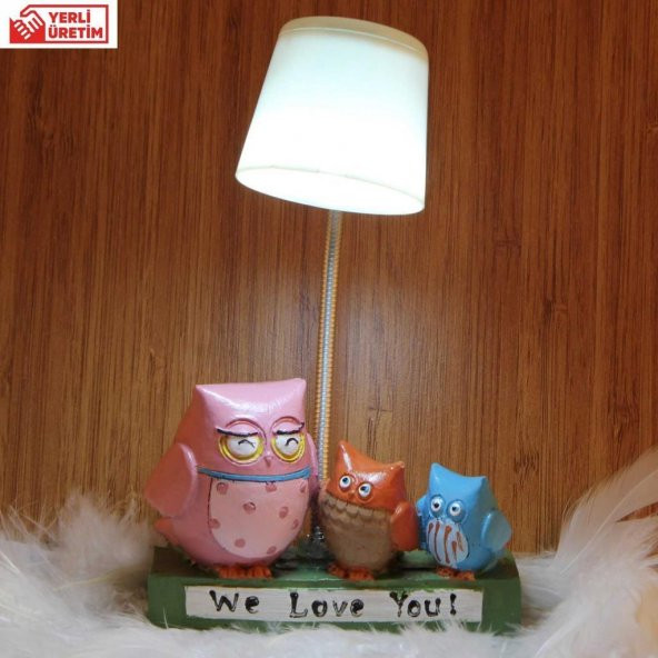 Best Frends Baykuşlar Hediye Seti Baykuş Kupa Aile Baykuş Işıklı Biblo - 3