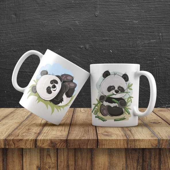 Afacan Panda Biblo Kalemlik Panda Kumbara Panda Kupa Hediye Seti - 4