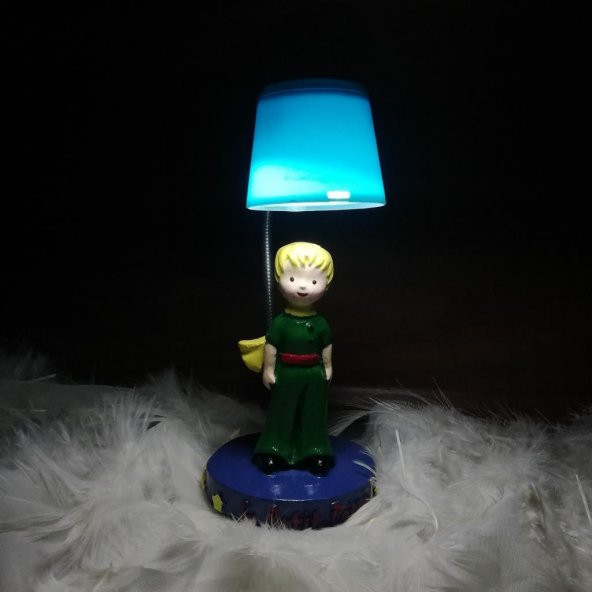 Küçük Prens Masa Gece Lambası Işıklı Biblo Küçük Prens Kutulu Kupa Hediye Seti - 3