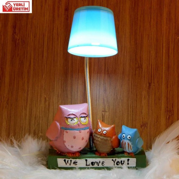 Best Frends Baykuşlar Hediye Seti Baykuş Kupa Aile Baykuş Işıklı Biblo - 3